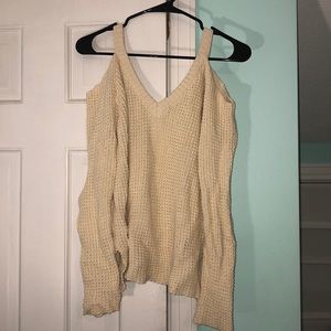 La hearts cut out drop shoulder sweater
